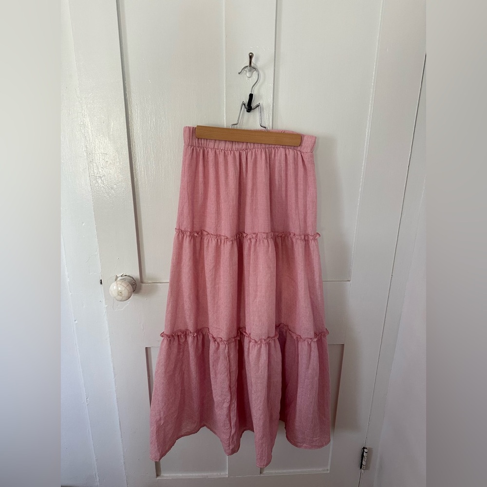 urban outfitters pink maxi skirt